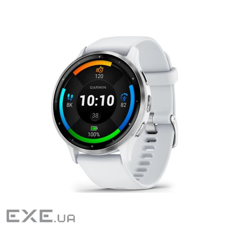 Смарт-годинник Garmin Venu 3, Whitestone + Passivated, GPS (010-02784-00)