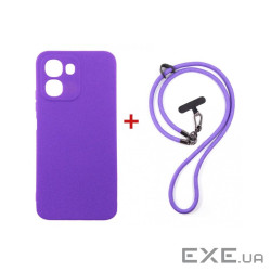 Чохол до мобільного телефона Dengos Case + Cross-body Strap OPPO A6x/A6k 4G Purple+P (DG-KM-CCRB-59)