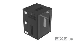 Шафа настінна 18U 635х635мм, чорна, двері скло (PZWMC18W)
