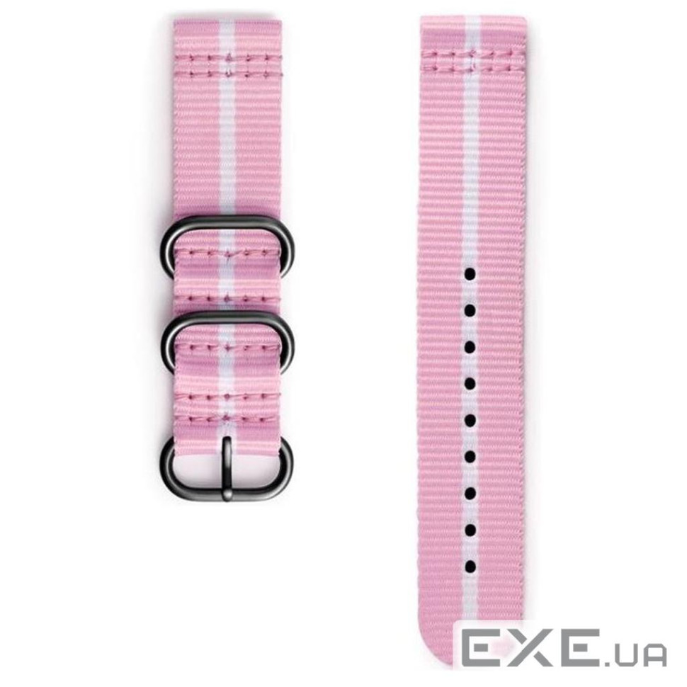 Ремінець до смарт-годинника Samsung Gear Premium Nato Pink-White (GP-R600BREECAE)