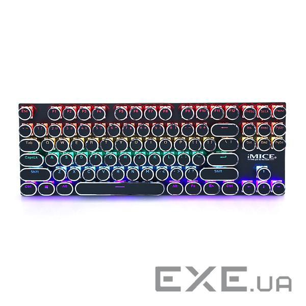 Клавіатура iMICE GK800 USB Wired (TYPE-C), довжина кабелю 100см, (Eng), White / Black, 87к