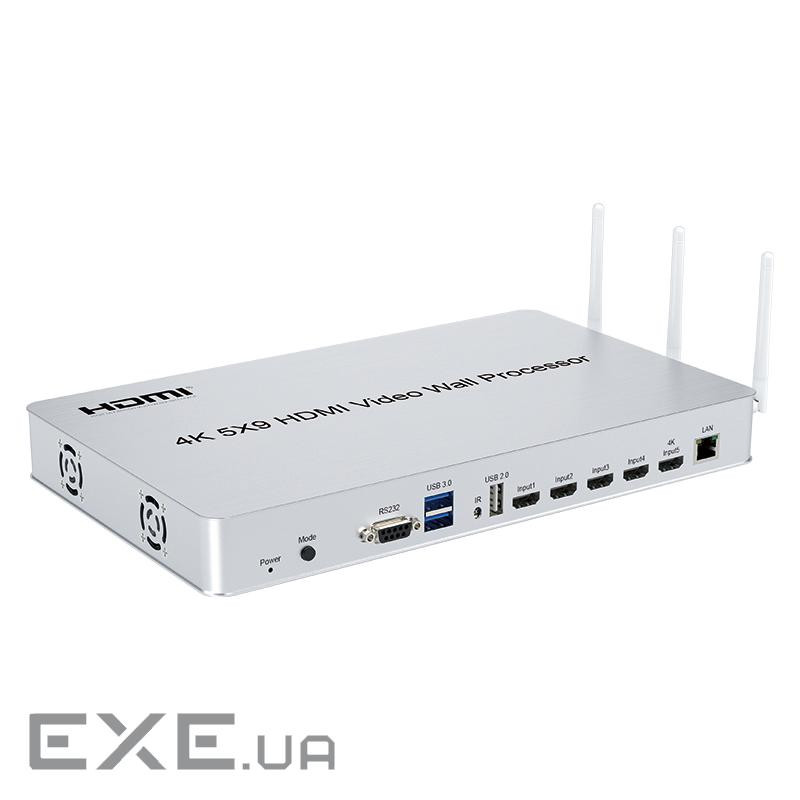 Контролер відеостіни PowerPlant HDMI 5x9 4K 30hz Video Wall (HDVW05) (CA916016)