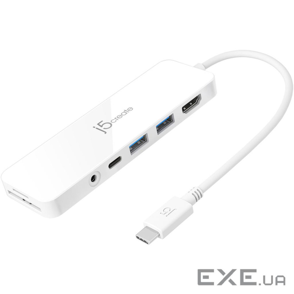 Багатопортовий мультиадаптер J5create JCD373-N, USB Type-C 5-в-1