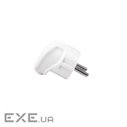 Вилка штепсельная ELM PAS-E с заземлением угловая Белая (41-0012)