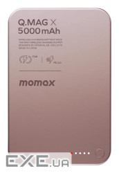 Портативний зарядний пристрій WRL 5000MAH Q.MAG X PINK IP116AP MOMAX