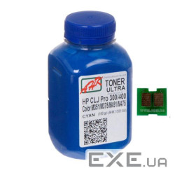 Тонер HP CLJ Pro 300/400/M475 100г Cyan +chip AHK (1505162)
