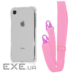 Чохол WAVE Clear Case with Strap iPhone Xr pink (57005 pink)