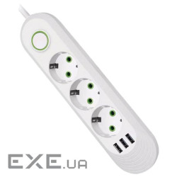 Мережевий фільтр 1.5 м F03U (F03U-WHITE)