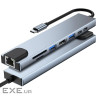 Концентратор Dynamode USB-C 8-in-1 HDMI 4K30Hz + 1xRJ45 + 1xUSB 3.0 + 1xUSB 2.0 + 1xUSB-C PD (BYL-2017L)