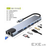 Концентратор Dynamode USB-C 8-in-1 HDMI 4K30Hz + 1xRJ45 + 1xUSB 3.0 + 1xUSB 2.0 + 1xUSB-C PD (BYL-2017L)