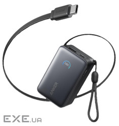 зовн. акум. ANKER Nano - 10000 mAh 45W Built-In USB-C Cable (Чорний) (A1638H11)