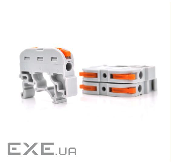 Клема з натискними затискачами 1-провідна WAGO K121 на DIN - рейку, 1-pin, сіра, упак (PCT-121 / 10)