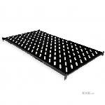 Полка 19 "4 точки крепл., 750мм глиб., Перфорована, т.м.2мм, чорна (UA-SH4-750B)