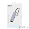 Type-C-Хаб Proove Iron Link 6 in 1 (2*USB3.0 + SD/TF + RJ45 + HDMI) silver (HBI700010004 silver)
