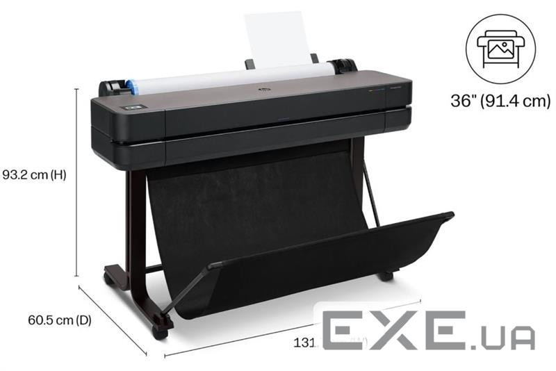 Плоттер HP DesignJet T650 36-in Printer з Wi-Fi (5HB10D)