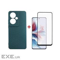 Чохол до мобільного телефона Dengos Oppo Reno 11F + glass Green (DG-KM-96)