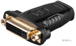Перехідник моніторний HDMI-> DVI F / F, 24 + 5 Integrated Gold, Standart, чорний (75.06.8690-150)