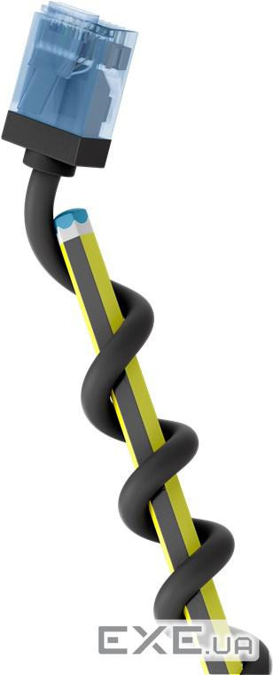 Патч-корд неекранований RJ45 UTP6a 1.0m, patch Slim U-Flexi LSOH PoE+ Cu,чорний (75.07.4233-1)