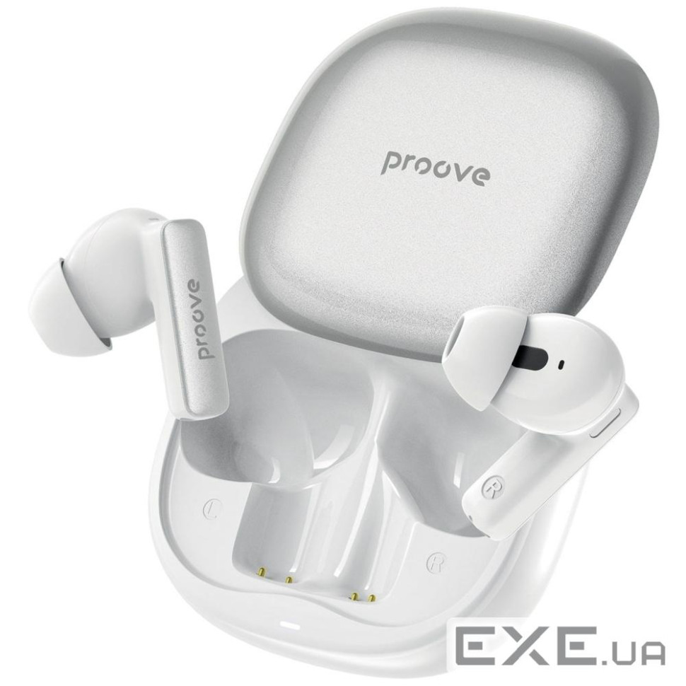 Беспроводные наушники Proove NoLimit TWS with Hybrid ANC (APP) white/silver (TWNL0001AP26)