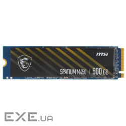 Накопитель SSD 500GB MSI Spatium M452 M.2 2280 PCIe 4.0 x4 NVMe 3D NAND TLC (S78-440K210-P83)