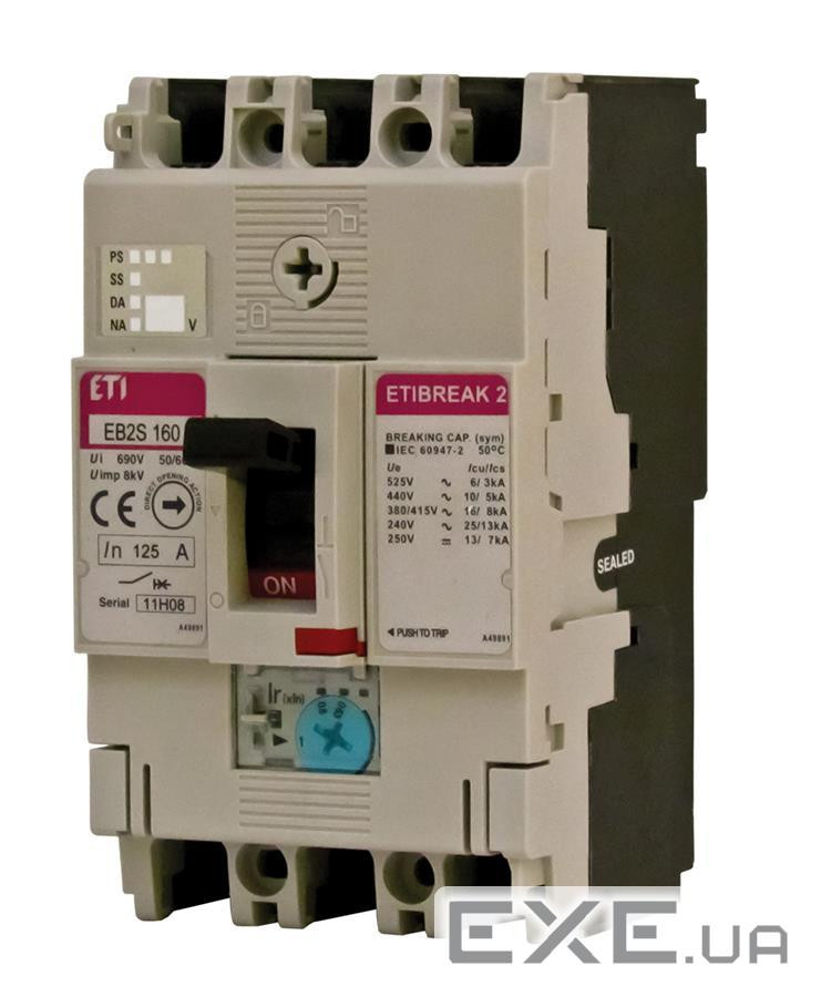 Авт. вимикач EB2S 160/3LA 160А 3p (16kA регульований) (4671885)