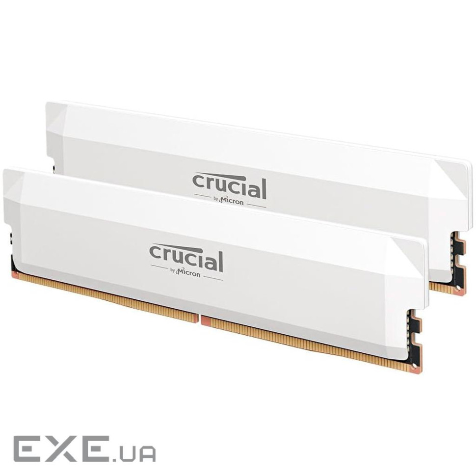 Модуль пам'яті CRUCIAL Pro Overclocking DDR5 6400MHz 32GB Kit 2x16GB White (CP2K16G64C38U5W)