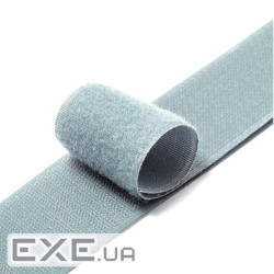 Стяжки на липучці ширина 10мм, рулон 45м, сірі, ціна за рулон (MTD-00267 10мм сірі) )