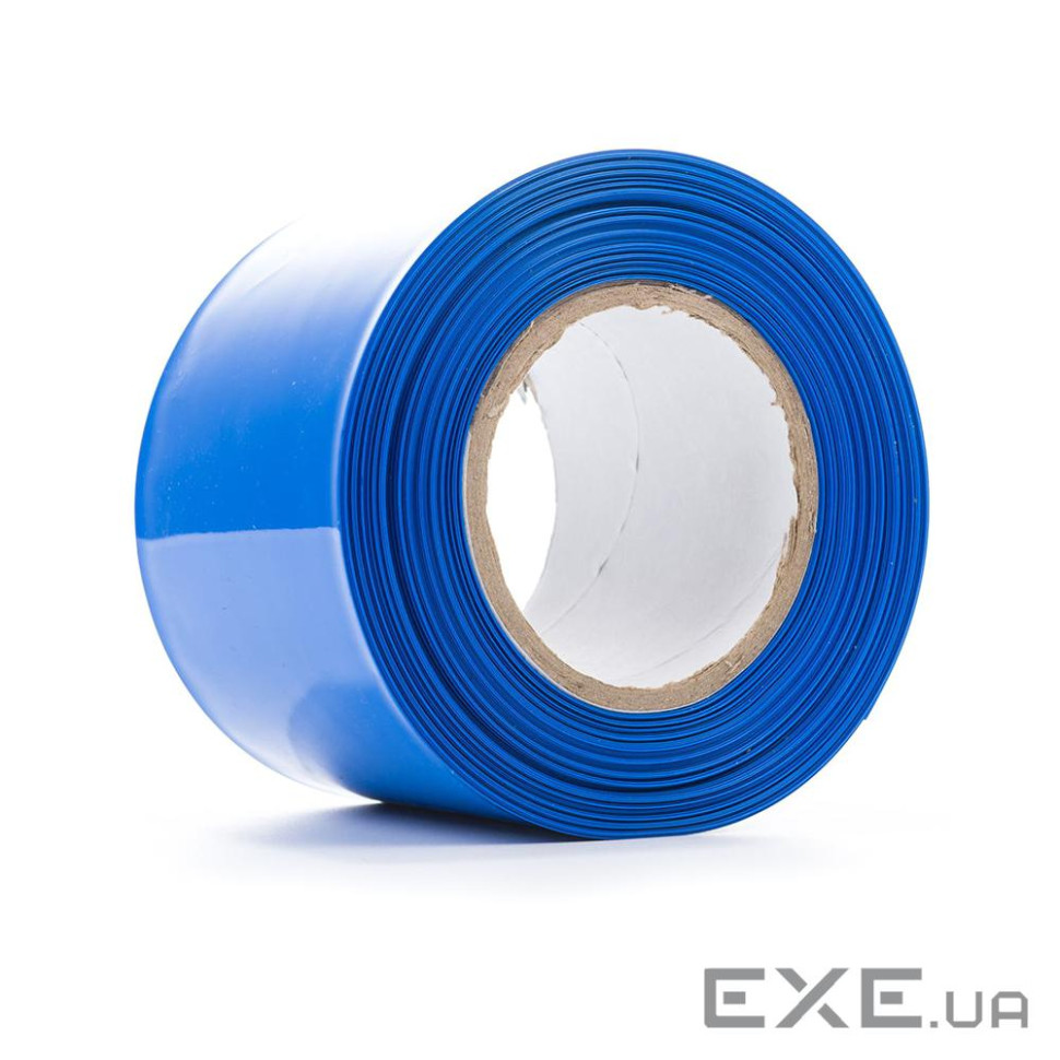 Термоплівка PVC для складання акб LiFePO4, синя, ширина 250мм, довжина 10м (17829)