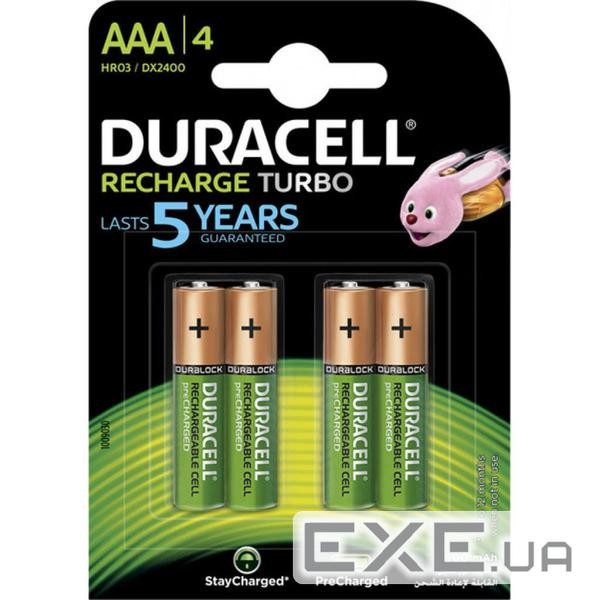 Акумулятор Duracell AAA HR03 900mAh * 4 (5005015)