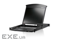 16-портовий Cat 5e KVM over IP комутатор Dual Rail з 17" LCD екраном , 19" (KL1516AIM-AXA-RG)