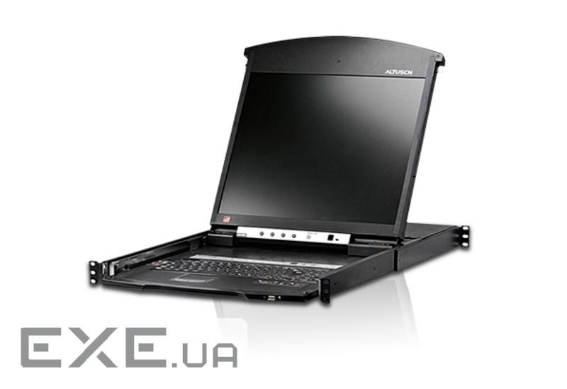 16-портовий Cat 5e KVM over IP комутатор Dual Rail з 17" LCD екраном , 19" (KL1516AIM-AXA-RG)