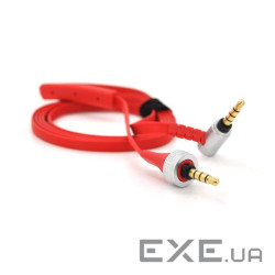 Кабель AUX Sony Audio DC3.5 тато-тато 1.0м, CCA Stereo Jack, (плоский ) Red c (YT-AUXSY(M) / (M)-1-R)