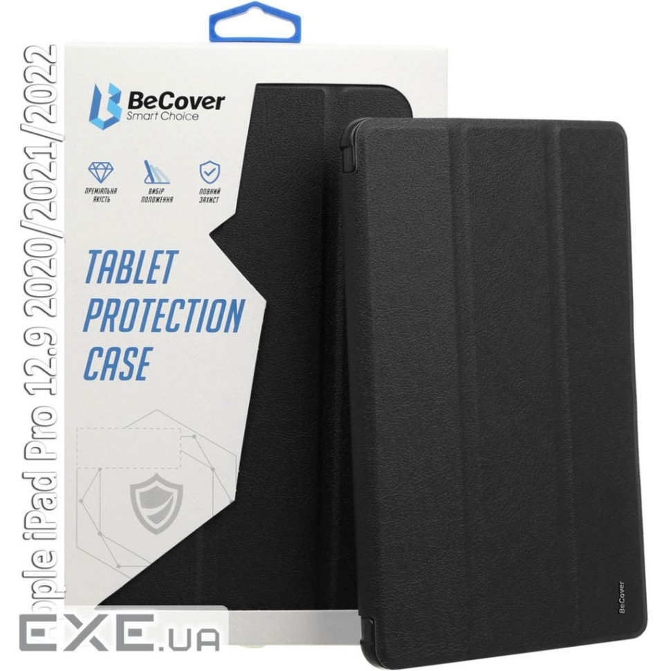 Чохол до планшета BeCover Tri Fold Hard Apple iPad Pro 12.9 2020/2021/2022 Black (709668) (709668)