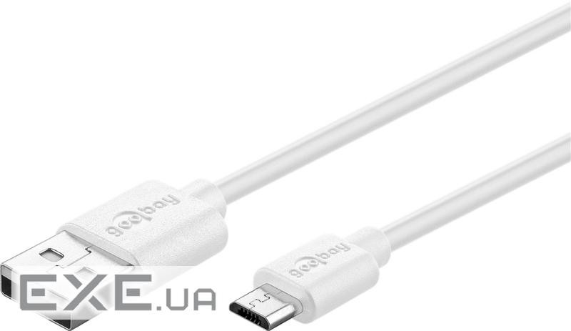 Кабель пристроїв USB2.0 A-microB M/M 2.0m,AWG28 2xShielded Silver-contact,білий (75.03.8666-1) (75.03.8666-1)