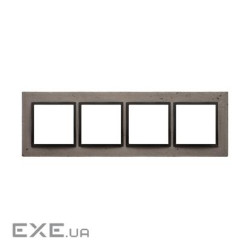 Рамка Premium NATURE 4x, бетон графит (DRN4/97)