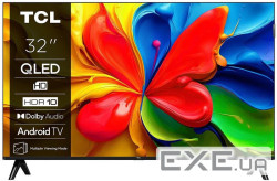 Телевізор 32" TCL QLED HD 60Hz Smart Android TV Black (32S4K)