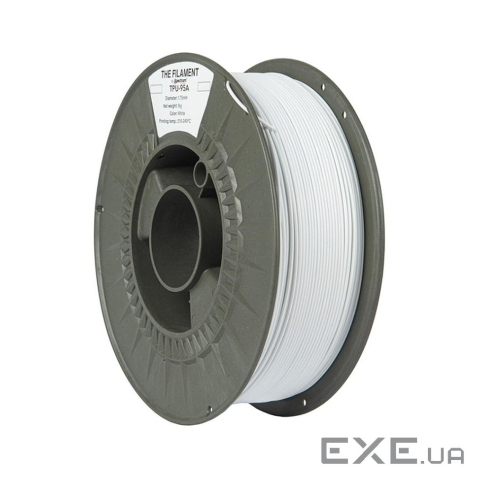 Пластик для 3D-принтера The Filament TPU-95A 1.75mm WHITE 1kg (TF-24132)