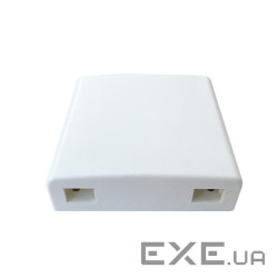 Розетка оптична для адаптера SC/UPC з двома портами 86 х 86 мм , Q400 (14174)