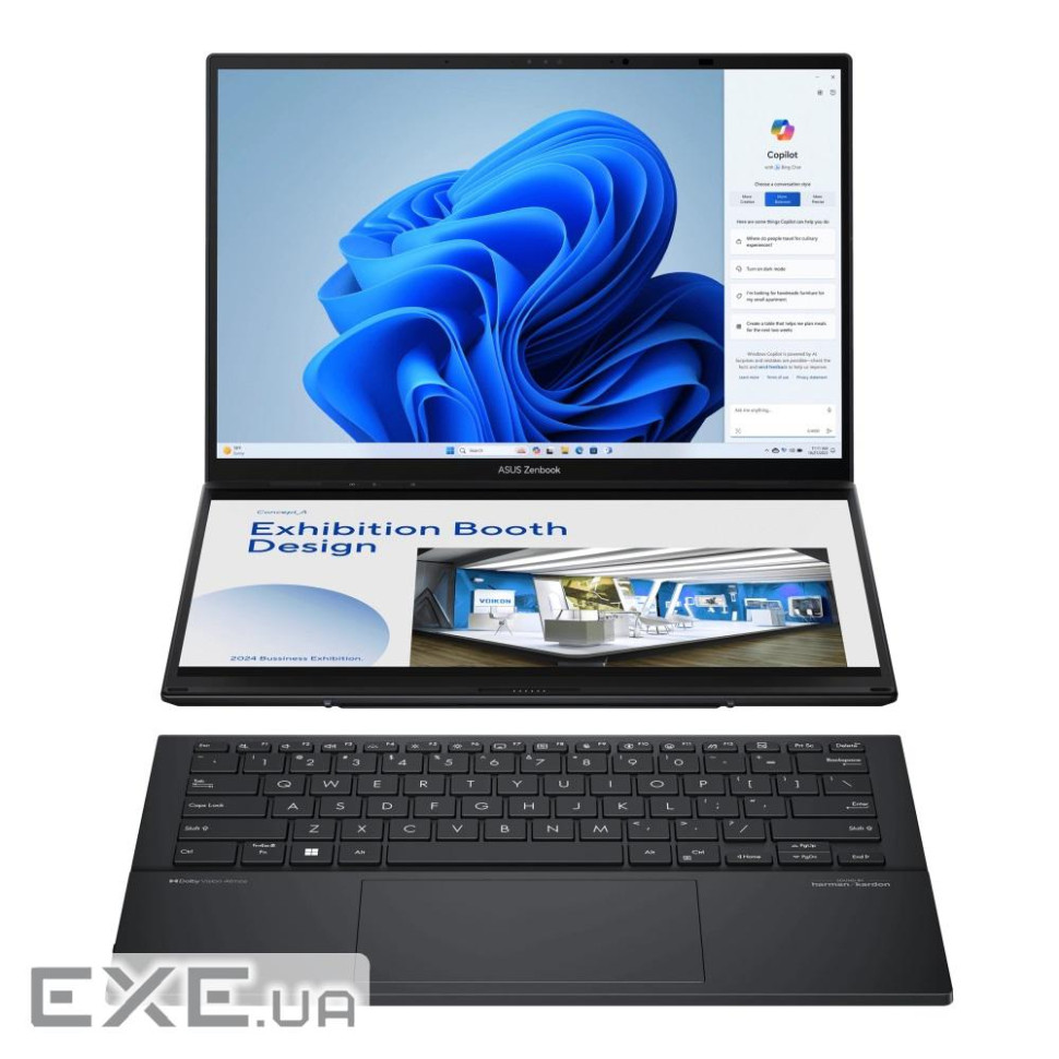 Ноутбук ASUS Zenbook Duo UX8406CA-QL047X 14 FHD Touch OLED, Intel Ultra 9 285H, 32 (90NB14X1-M001P0)