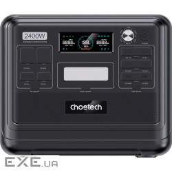 Зарядна станція Choetech BS008 2400Вт (2048Вт/г) AC,LiFePo4,MPPT, UPS, USB-C PD100 Вт (BS008-EU) (BS008-EU)