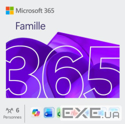 Microsoft 365 Family [UK] 1Y Subscr. Medialess FY25H2 Formerly Office 365 Home (EP2-32335)