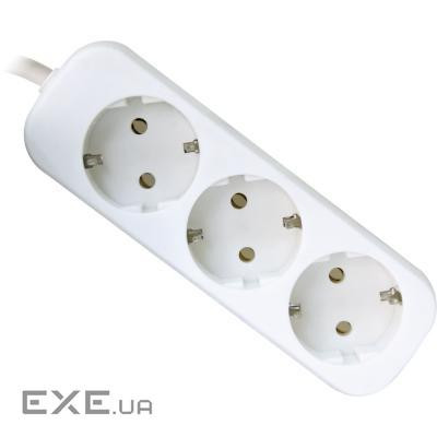 Мережевий подовжувач Defender E318 1.8 m 3 роз white (99221)