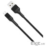 Дата кабель USB 2.0 AM to Micro 5P 1.0m 2.1A black XO (NB51-M-1-BK)