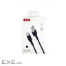 Дата кабель USB 2.0 AM to Micro 5P 1.0m 2.1A black XO (NB51-M-1-BK)