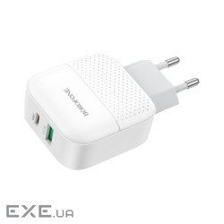 Зарядний пристрій BOROFONE BA46A USB-C PD + USB QC3.0 18W white (6931474727343)