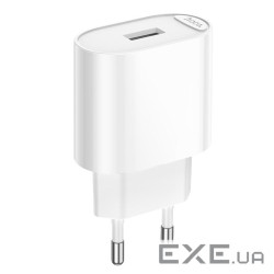 СЗУ 110-240V HOCO C109A 1xUSB, 2.1A, White, Blister (HOCO C109A / W)
