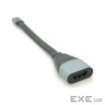 Перехідник USB-C to HDMI F 0.18m black-gray Voltronic (Type-C(M)/HDMI(F)flat18cm)