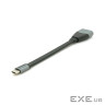 Перехідник USB-C to HDMI F 0.18m black-gray Voltronic (Type-C(M)/HDMI(F)flat18cm)