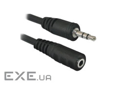 Кабель AUX Audio 3.5мм M/F 1.5м чорний OEM (B00736)