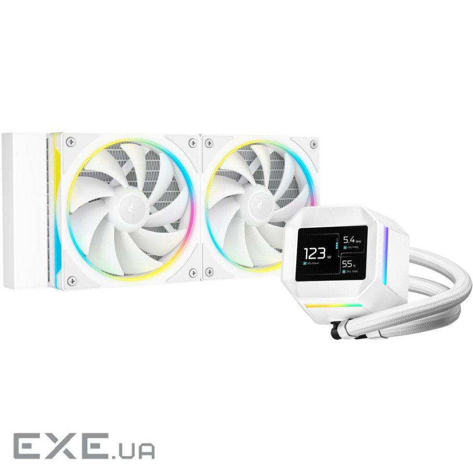 Система водяного охлаждения DeepCool LM240 WH (R-LM240-WHDMMC-1), Intel: 1851/1700/1200/115X, AMD: A